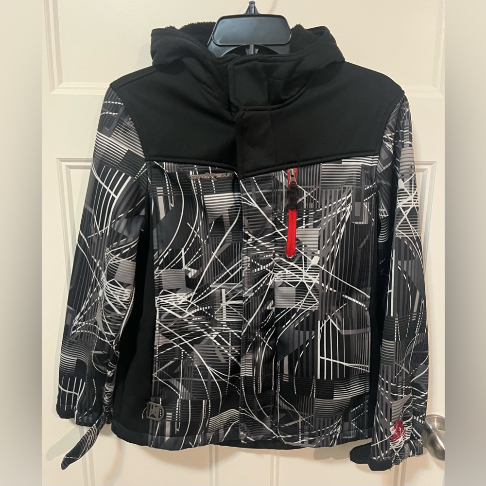 Boys Black and White Coat by ZeroXposur, Sz L 14/16